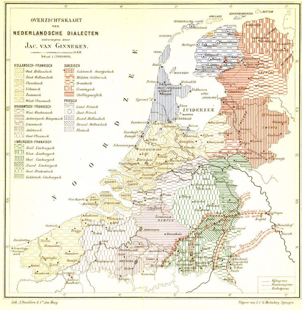 De kaart van de Nederlandse dialecten - Geo-Informatie Nederland